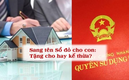 Sang tên Sổ đỏ cho con cái: Nên tặng cho hay để thừa kế?