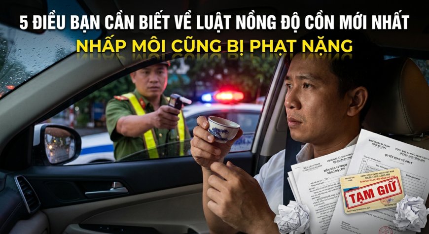 Lái xe "nhấp môi" chén rượu, mất cả chì lẫn chài: 5 điều bạn CẦN BIẾT về Luật Nồng độ cồn mới nhất